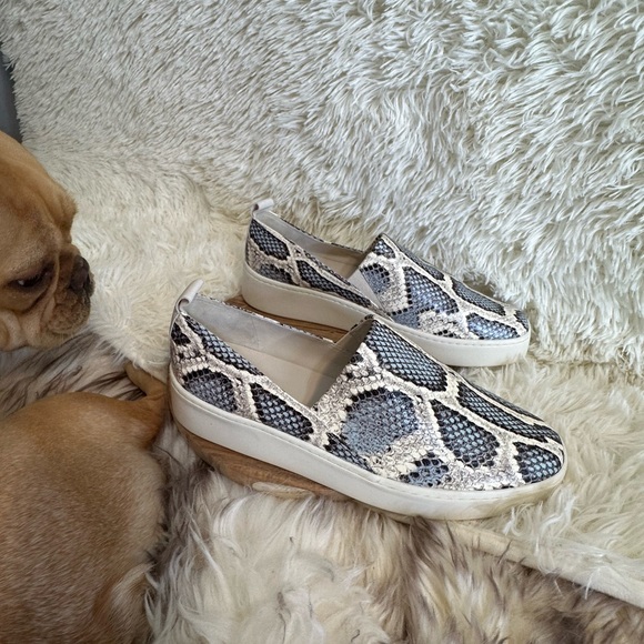 Vince ( Brand New ) designer Saxon 2 Slip On Sneakers in Snake skin Print shoe - Picture 5 of 10